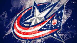 Paint Splashes On Columbus Blue Jackets Wallpaper