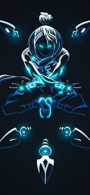 Painting With Light - Cool Neon Blue Wallpaper