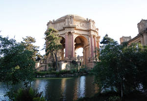 Palace Of Fine Arts Leaves Wallpaper