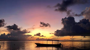 Palau Boat Silhouette Wallpaper
