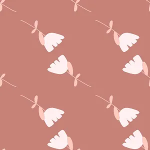 Pale Pink Floral Pattern Wallpaper