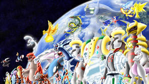 Palkia, The Spatial Pokémon, Dominating Galactic Battles Wallpaper