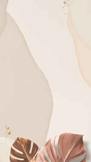 Palm Leaves On Neutral Colors Abstract Wallpaper