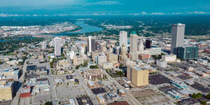 Panoramic Aerial View Of Tulsa, Oklahoma Wallpaper