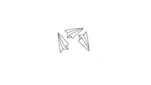 Paper Planes In Cute White Aesthetic Wallpaper
