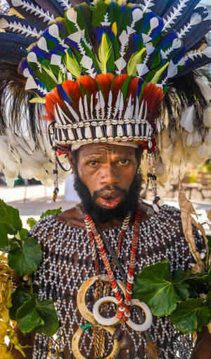 Papua New Guinea Tribal Costume Wallpaper