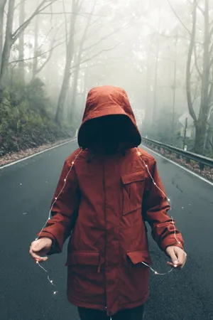 Paranormal Spooky Red Jacket Kid Wallpaper