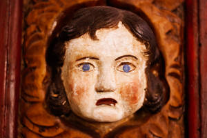 Paranormal Statue Girl Face Wallpaper