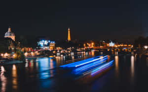 Paris At Night Fast Movement Wallpaper