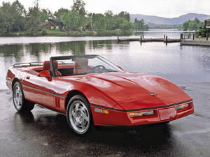 Parked Open Top C4 Corvette Wallpaper