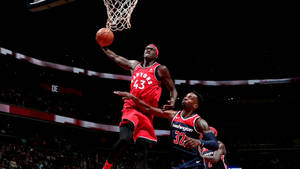 Pascal Siakam Dunking Vs Wizards Wallpaper