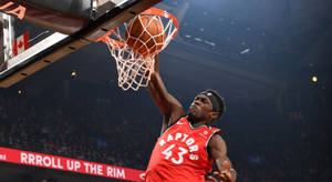 Pascal Siakam Intense Dunk Wallpaper