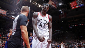 Pascal Siakam With Referee Wallpaper