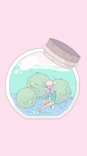Pastel Aesthetic Anime Pastel Girl Dress Up Game Wallpaper
