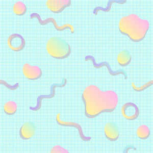 Pastel Aesthetic Grid Rainbow Shapes Wallpaper