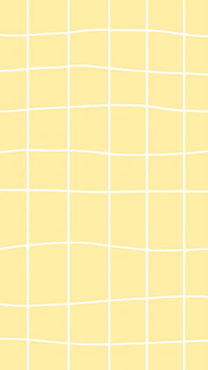 Pastel Aesthetic Grid Yellow Wallpaper