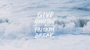 Pastel Blue Aesthetic Ocean Wave Desktop Wallpaper