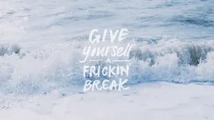 Pastel Blue Aesthetic Ocean Wave Desktop Wallpaper
