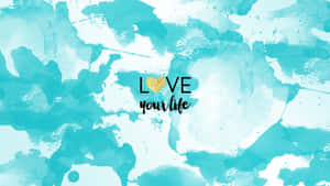 Pastel Blue Aesthetic Quote Desktop Wallpaper
