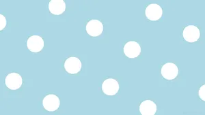 Pastel Blue And White Polka Dots Wallpaper