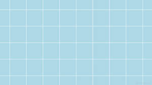 Pastel Blue Square Grid Wallpaper