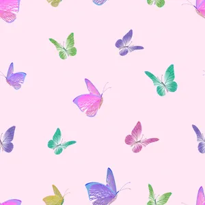Pastel Butterflies In Pink Background Wallpaper