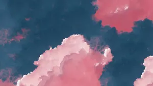 Pastel Clouds On Dark Background Wallpaper