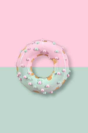 Pastel-colored Donut Wallpaper