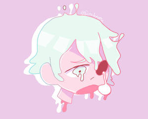 Pastel Gore Falling Human Eye Wallpaper