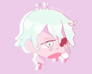 Pastel Gore Falling Human Eye Wallpaper