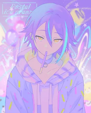 Pastel Goth Boy Wearing Jacket Wallpaper