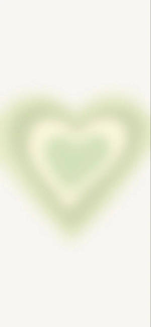Pastel Green Heart Aura Aesthetic Wallpaper
