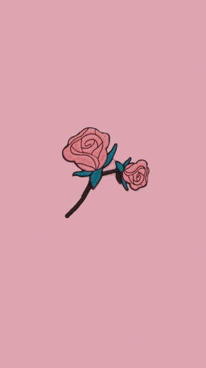 Pastel Ipad Roses Patches Wallpaper