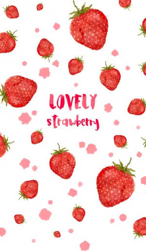 Pastel Lovely Strawberry Wallpaper
