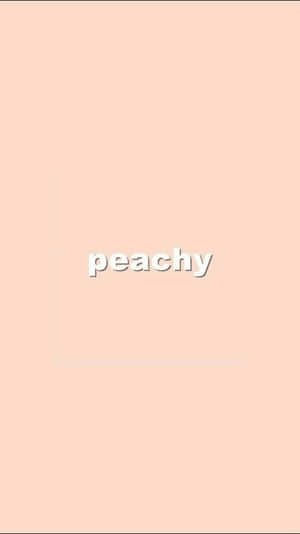 Pastel Peach White Text Aesthetic Wallpaper