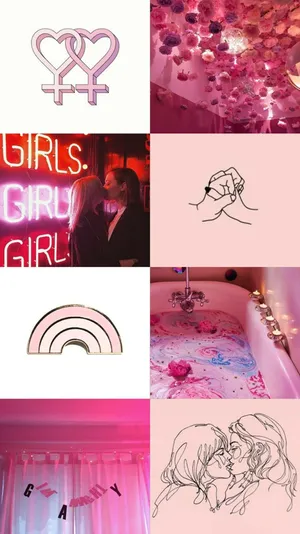Pastel Pink Lesbian Aesthetic Wallpaper