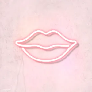 Pastel Pink Lips Sign Wallpaper