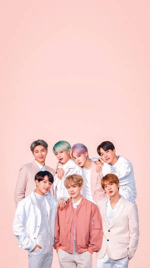 Pastel Pink Lockscreen Bts Wallpaper