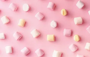 Pastel Pink Mini Marshmallows Wallpaper