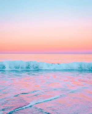 Pastel Pink Ocean Wallpaper