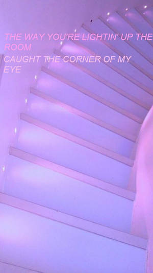 Pastel Purple Aesthetic Stairs Wallpaper