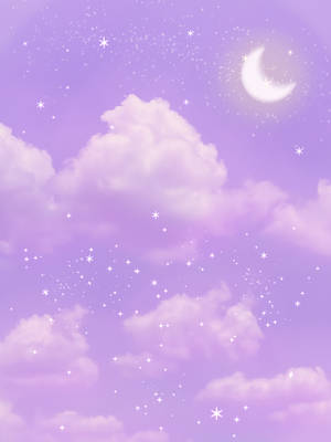 Pastel Purple Sky Clouds Wallpaper