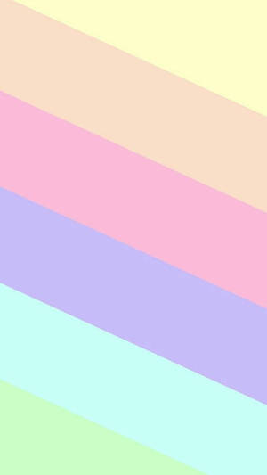 Pastel Rainbow Diagonal Stripes Wallpaper