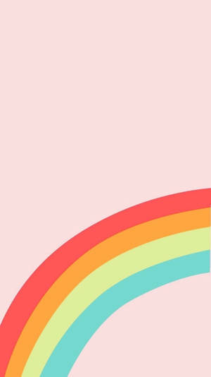 Pastel Rainbow In Pastel Pink Background Wallpaper