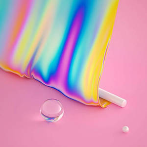 Pastel Rainbow Silk Design Wallpaper