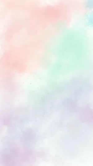 Pastel Watercolor Cloudy Art Wallpaper
