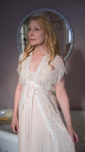 Patricia Clarkson In White Lace Wallpaper