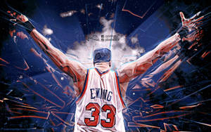 Patrick Ewing Nba Star Artwork Wallpaper