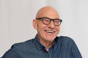 Patrick Stewart Denim Top Wallpaper