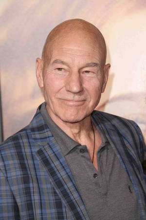 Patrick Stewart In A Checkered Coat Wallpaper